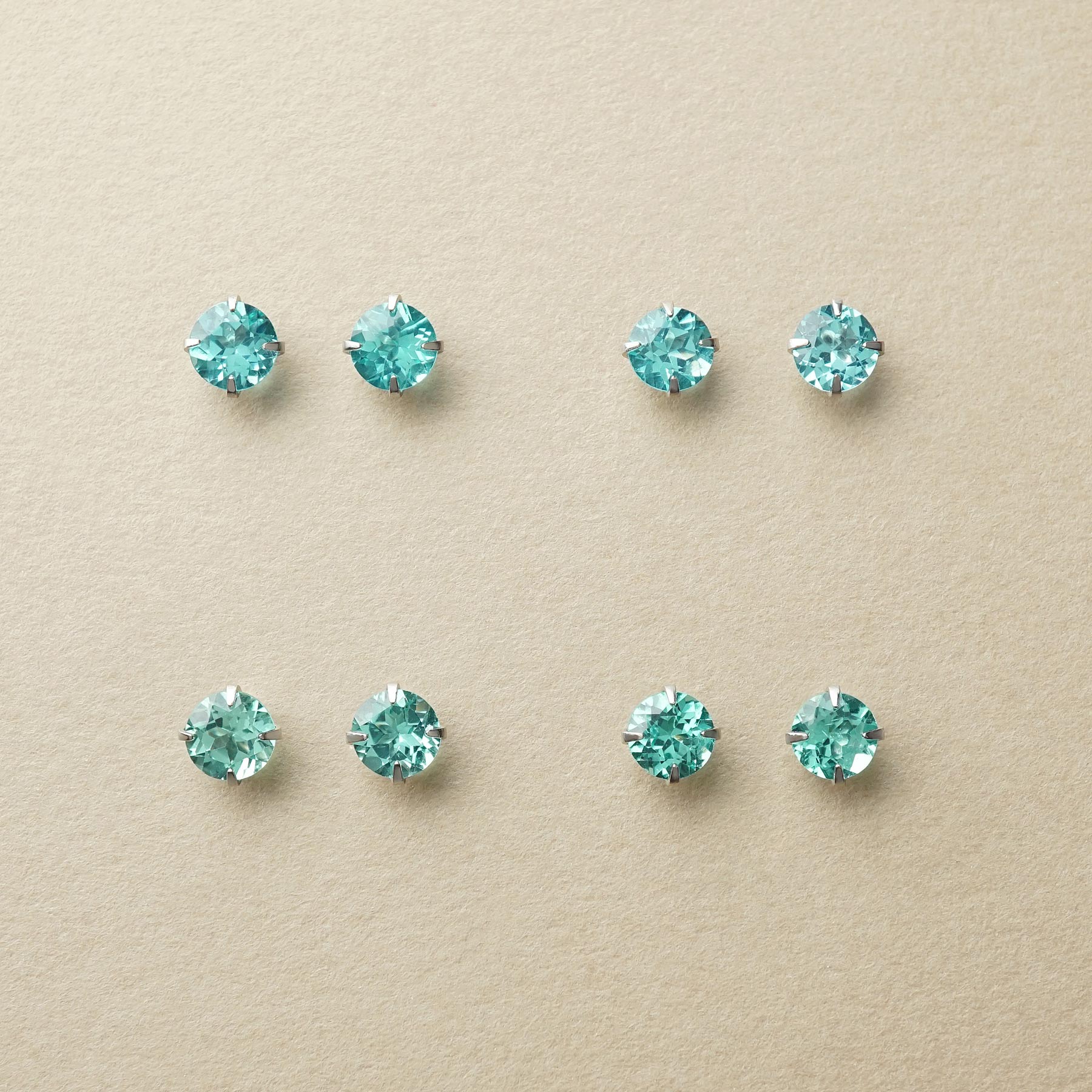 [Second Earrings] Platinum Apatite Earrings - Product Image