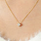 18K Diamond Necklace [Day Moon] (Yellow Gold) - Model Image