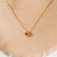 18K Diamond Necklace [Day Moon] (Yellow Gold) - Model Image