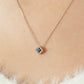 Platinum Diamond Necklace [Day Moon] - Model Image