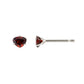 [Second Earrings] Platinum Garnet Trilliant Cut Earrings - Product Image