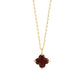 10K Garnet Lily Cut Necklace (Yellow Gold) - Product Image