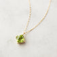 10K Peridot Lily Necklace (Yellow Gold) - Product Image