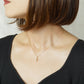 10K Freshwater Pearl Bar Shaped Necklace (Yellow Gold) - Model Image