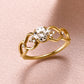 10K Moissanite Cushion Cut Ring (Yellow Gold) - Product Image