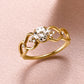 10K Moissanite Cushion Cut Ring (Yellow Gold) - Product Image