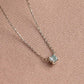 [Limited Edition] Platinum Princess Cut Ice Blue Diamond Necklace - Product Image