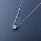 [Limited Edition] Platinum Ice Blue Diamond Solitaire Necklace - Product Image