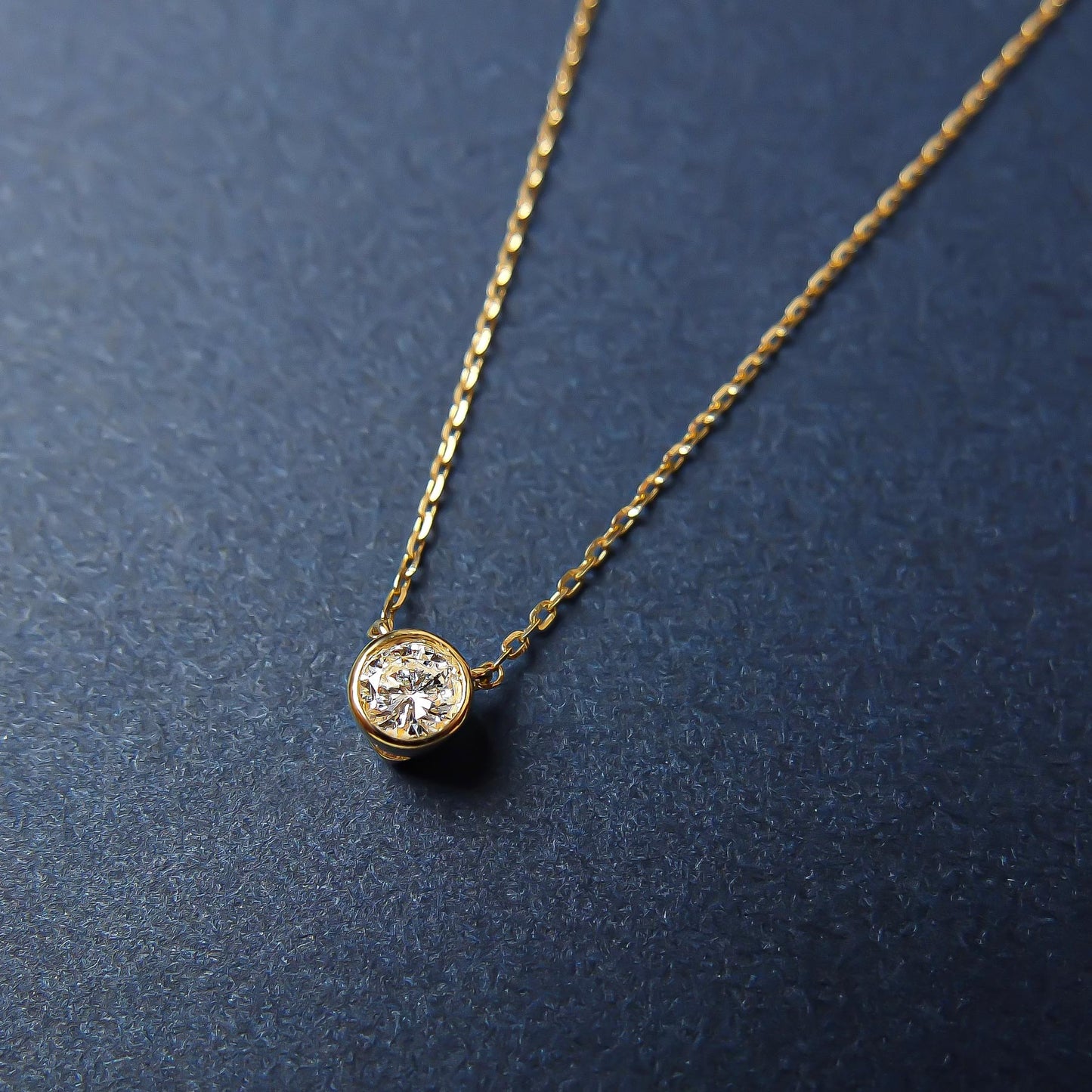 [Limited Edition] 18K Diamond Solitaire Necklace (Yellow Gold) - Product Image