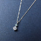 10K Diamond White Topaz Simple Necklace (White Gold) - Product Image
