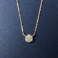 18K Diamond Flower Pave Necklace M (Yellow Gold) - Product Image