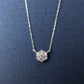 Platinum Diamond Flower Pave Necklace M - Product Image