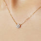 18K Diamond Flower Pave Necklace L (Yellow Gold) - Model Image