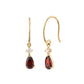 10K Dew Drop Wire Earrings (Yellow Gold) - Product Image