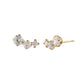 10K Cubic Zirconia Gradation Meteor Earrings (Yellow Gold) - Product Image
