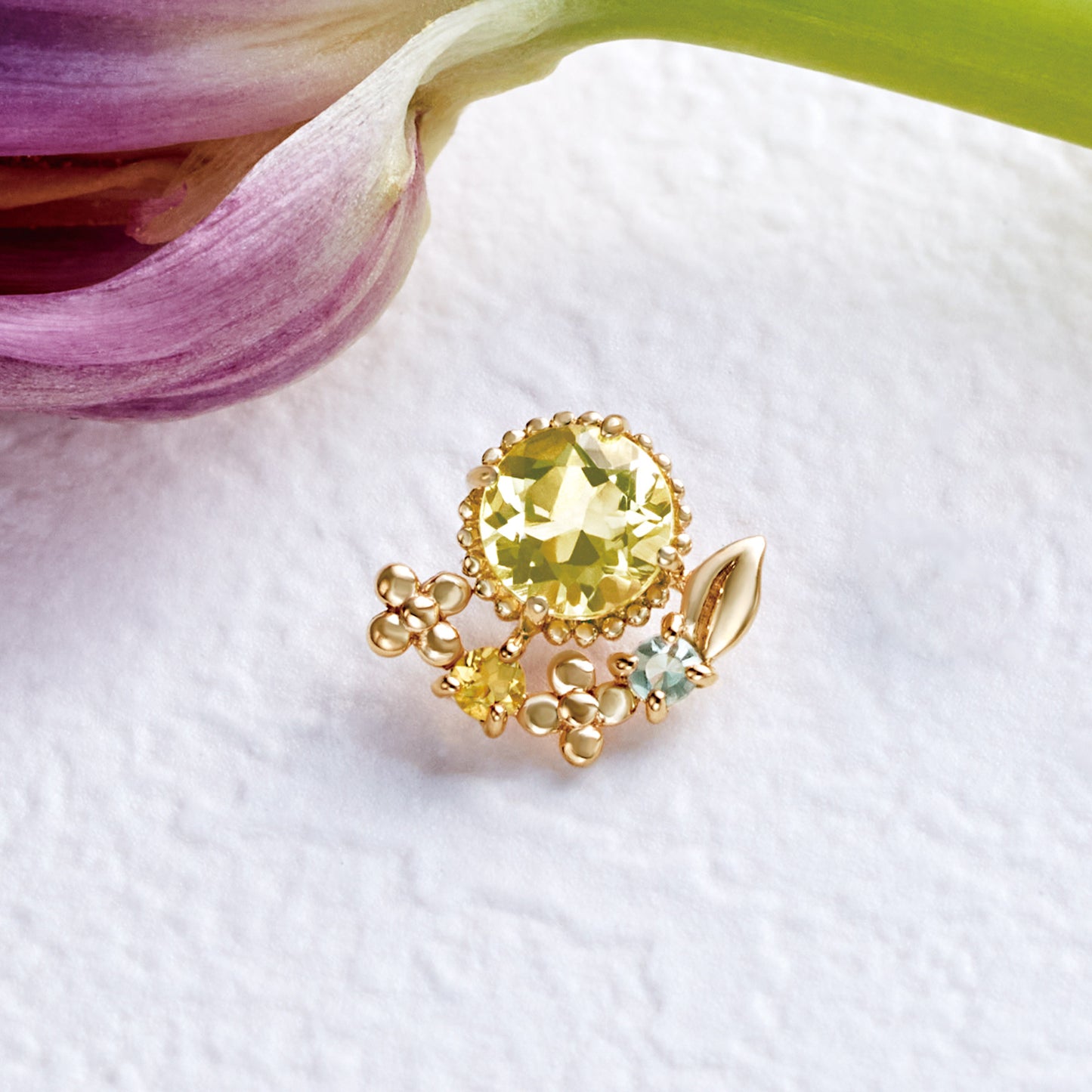 [Solo Earring] 18K/10K Mimosa Single Earring (Yellow Gold) - Product Image