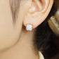 925 Sterling Silver / 10K Fluffy Cloud Blue Lace Agate Earrings - Model Image