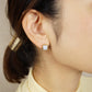 925 Sterling Silver / 10K Fluffy Cloud Blue Lace Agate Earrings - Model Image