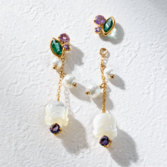 925 Sterling Silver / 10K / Gold Filled Blueberry Earrings - Product Image