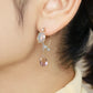 10K Opal & Ametrine 3Way Earrings (Yellow Gold) - Model Image