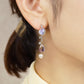 10K Opal & Ametrine 3Way Earrings (Yellow Gold) - Model Image