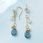 [Palette] Gold Filled Kyanite Charm Set Earrings [Radiance] (Large Link) - Product Image