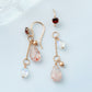 [Palette] Gold Filled Oregon Sunstone Charm Set Earrings [Radiance] (Large Link) - Product Image