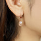 [Palette] Gold Filled Oregon Sunstone Charm Set Earrings [Radiance] (Large Link) - Model Image