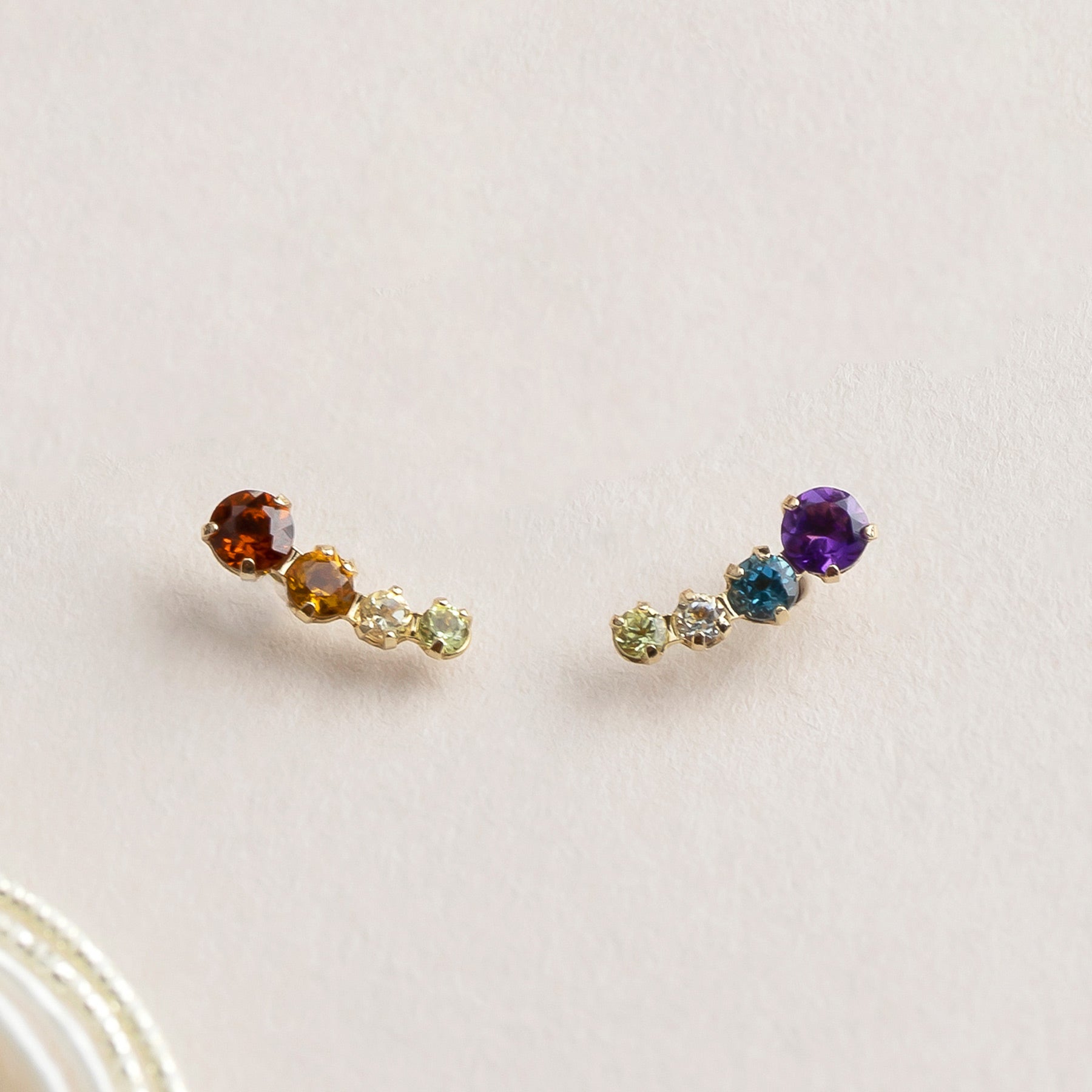 18K/10K Rainbow Earrings (Yellow Gold) - Product Image
