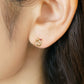 [Solo Earring] 18K/10K Sun & Horseshoe Single Earring (Yellow Gold) - Model Image