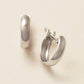 Platinum Basic Hoop Earrings - Product Image