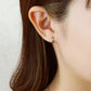 Platinum Basic Hoop Earrings - Model Image