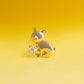 [Solo Earring] 18K/10K French Bulldog Single Earring (Yellow Gold) - Product Image