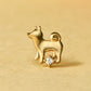 [Solo Earring] 18K/10K Shiba Inu Single Earring (Yellow Gold) - Product Image