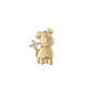 [Solo Earring] 18K/10K Miniature Schnauzer Single Earring (Yellow Gold) - Product Image