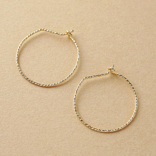 [Palette] Gold Filled Small Hoop Base Earrings - Product Image