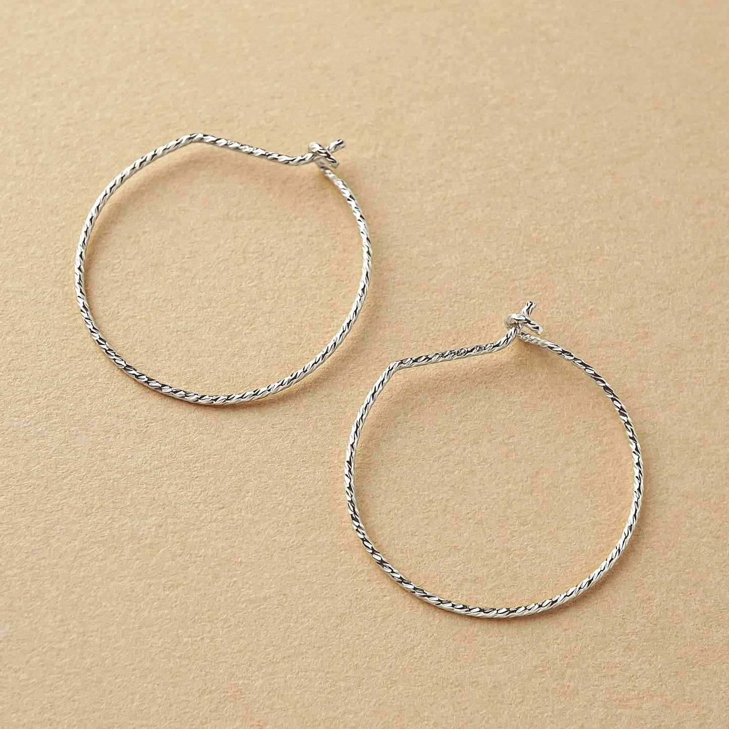 [Palette] Gold Filled Small Hoop Base Earrings (Platinum Coated) - Product Image