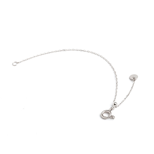 10K Slide Adjuster 10cm (White Gold) - Product Image