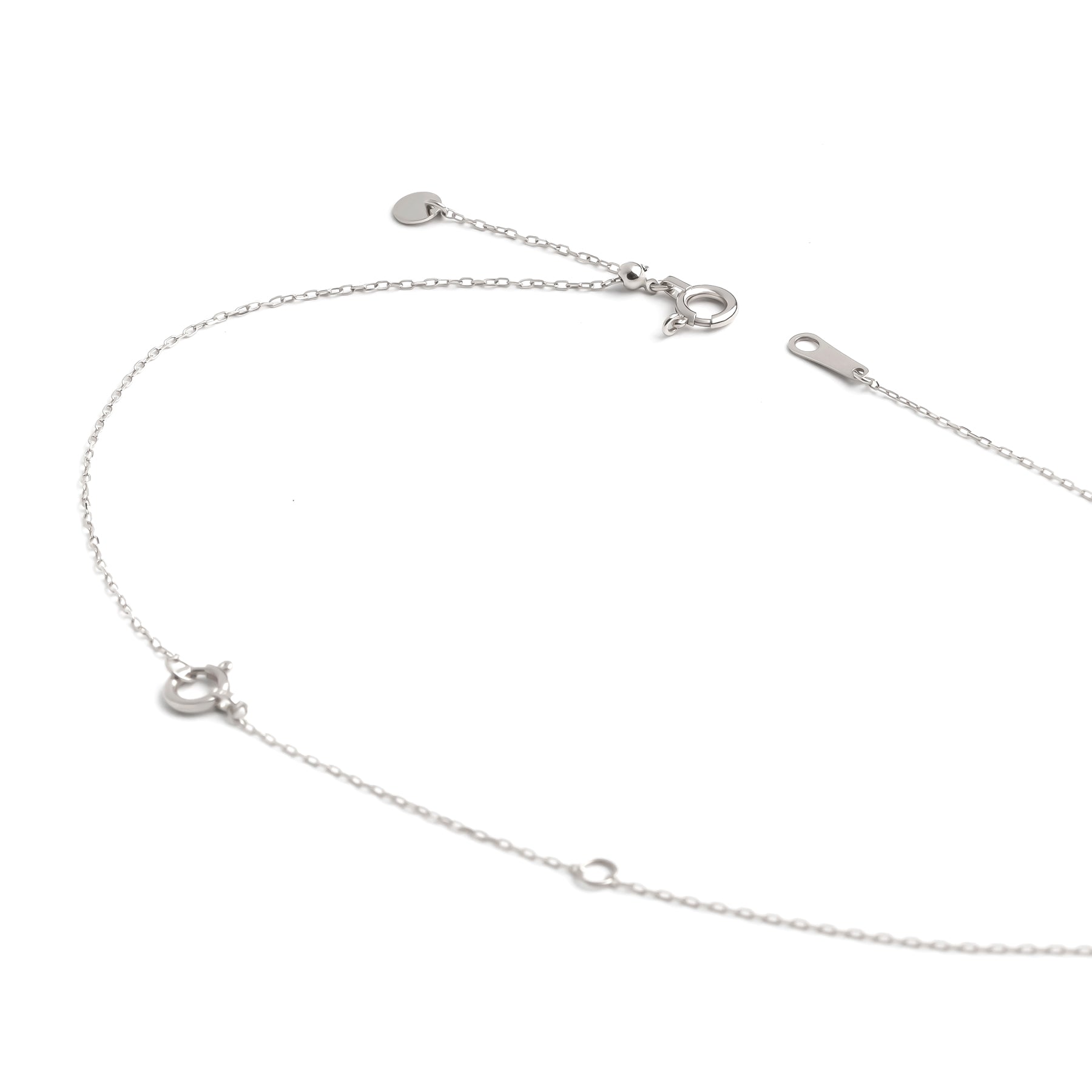10K Slide Adjuster 10cm (White Gold) - Product Image