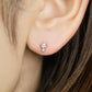 [Second Earrings] Platinum White Sapphire x Ice Blue Diamond 0.02ct - Model Image