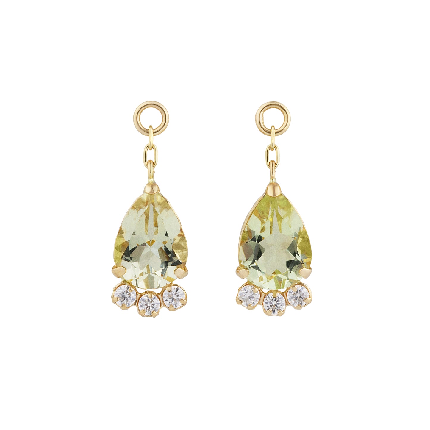 [Palette] 10K Heliodor Charms [Citrus] (Yellow Gold) - Product Image