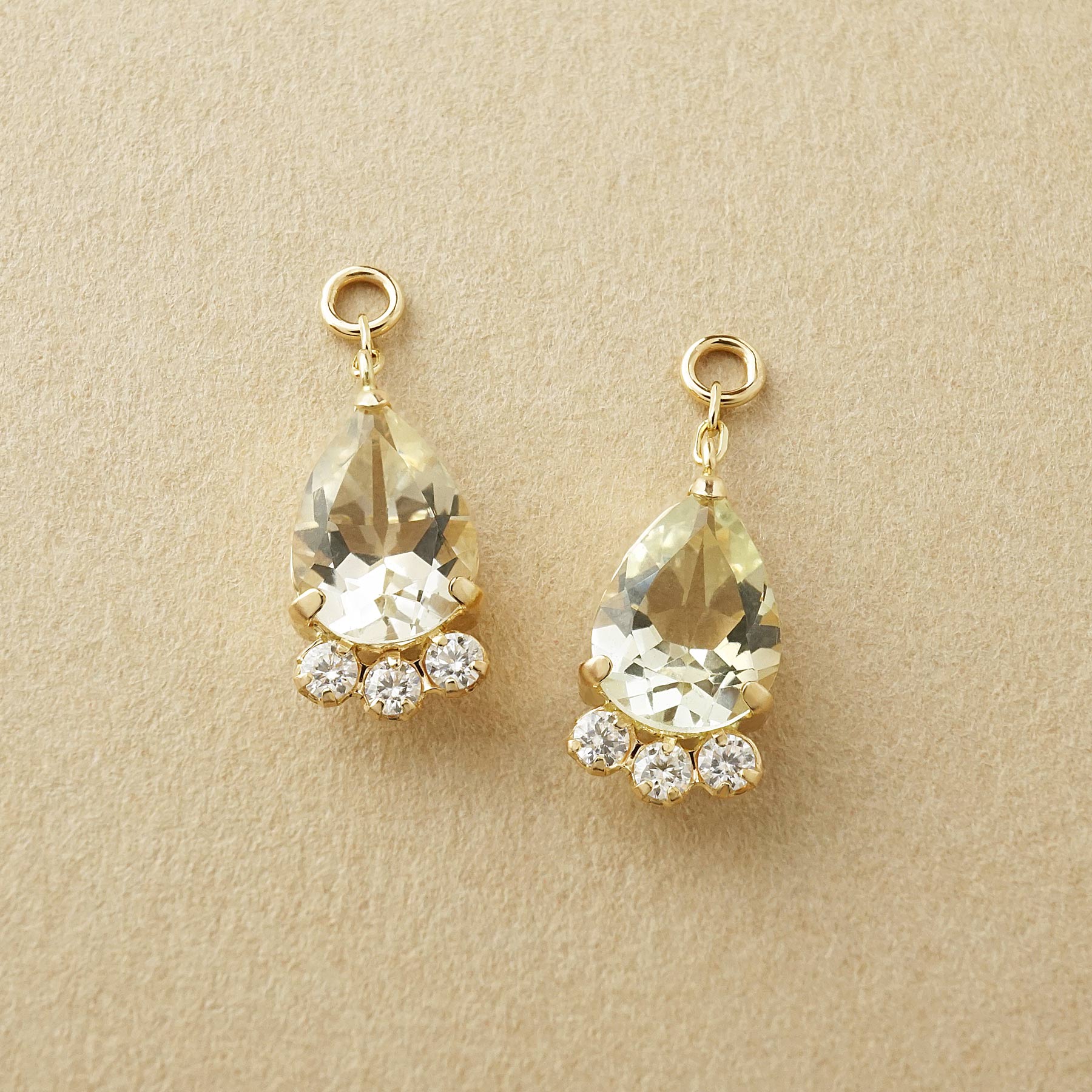 [Palette] 10K Heliodor Charms [Citrus] (Yellow Gold) - Product Image