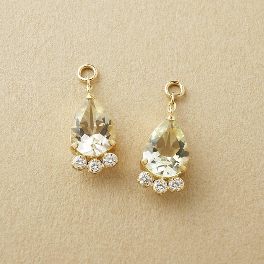 [Palette] 10K Heliodor Charms [Citrus] (Yellow Gold) - Product Image