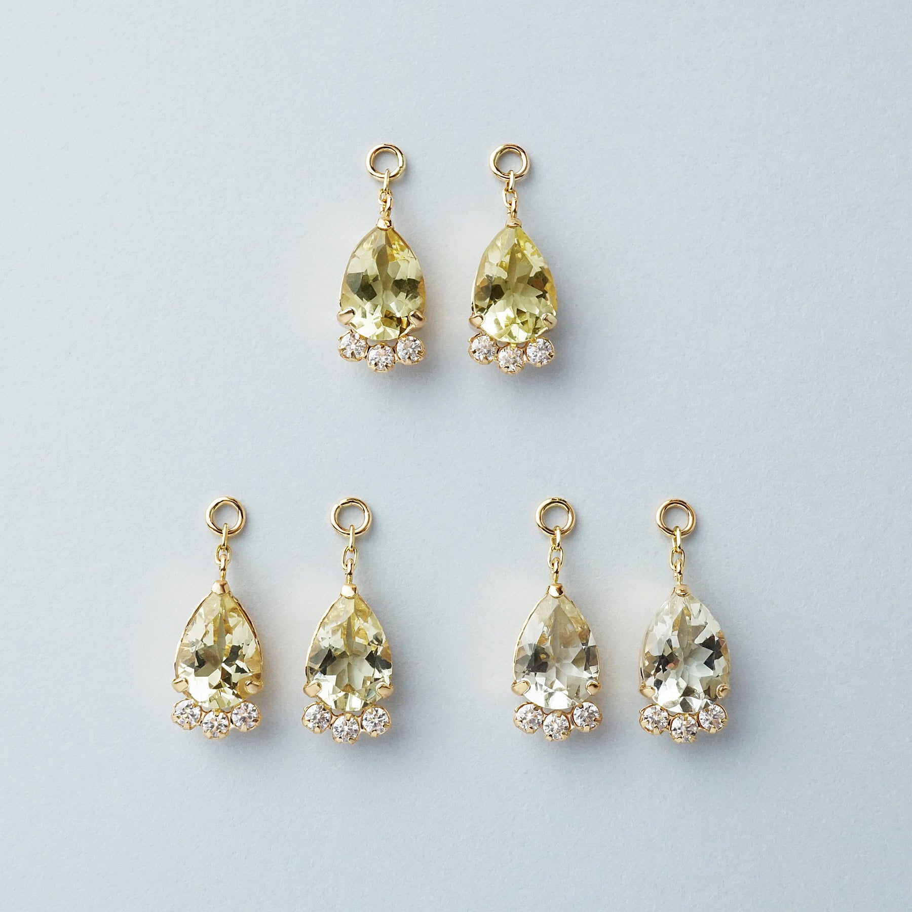 [Palette] 10K Heliodor Charms [Citrus] (Yellow Gold) - Product Image