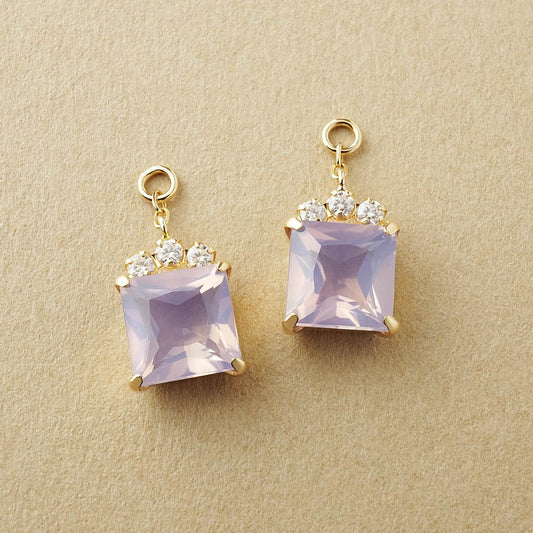 [Palette] 10K Moonlight Amethyst Charms [Powder] (Yellow Gold) - Product Image