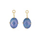 [Palette] 10K Triplet Stone Charms [Azure] (Yellow Gold) - Product Image
