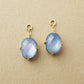 [Palette] 10K Triplet Stone Charms [Azure] (Yellow Gold) - Product Image