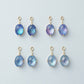 [Palette] 10K Triplet Stone Charms [Azure] (Yellow Gold) - Product Image