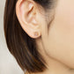 [Pannier] 10K Sakura Earrings [Limited Quantity] (Rose Gold) - Model Image
