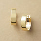 10K Basic Wide Hoop Earrings (Yellow Gold) - Product Image